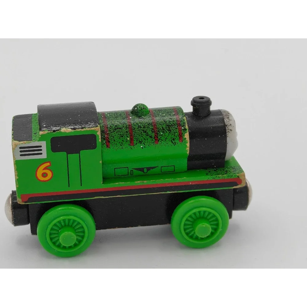 Thomas & Friends Wooden Railway Percy Green Engine‎ Number 6 Learning Curve 2003